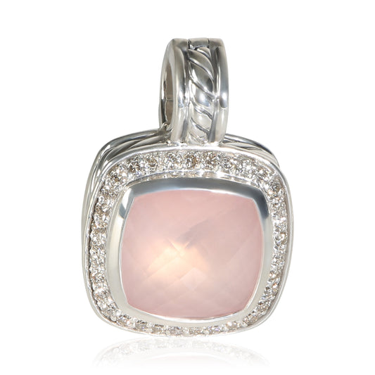 Sterling Silver Quartz and Diamond Albion Pendant