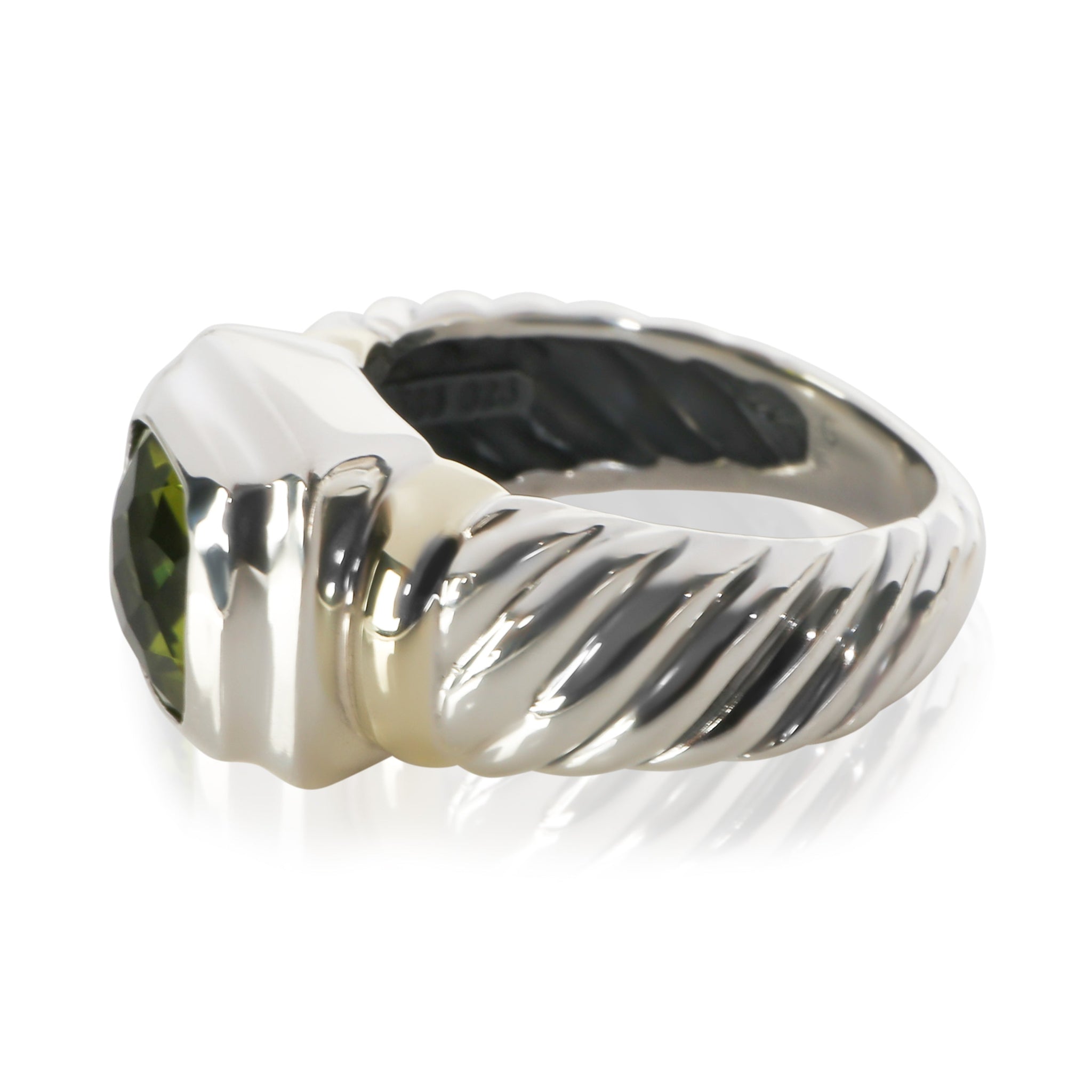 Sterling Silver Peridot Noblesse Ring