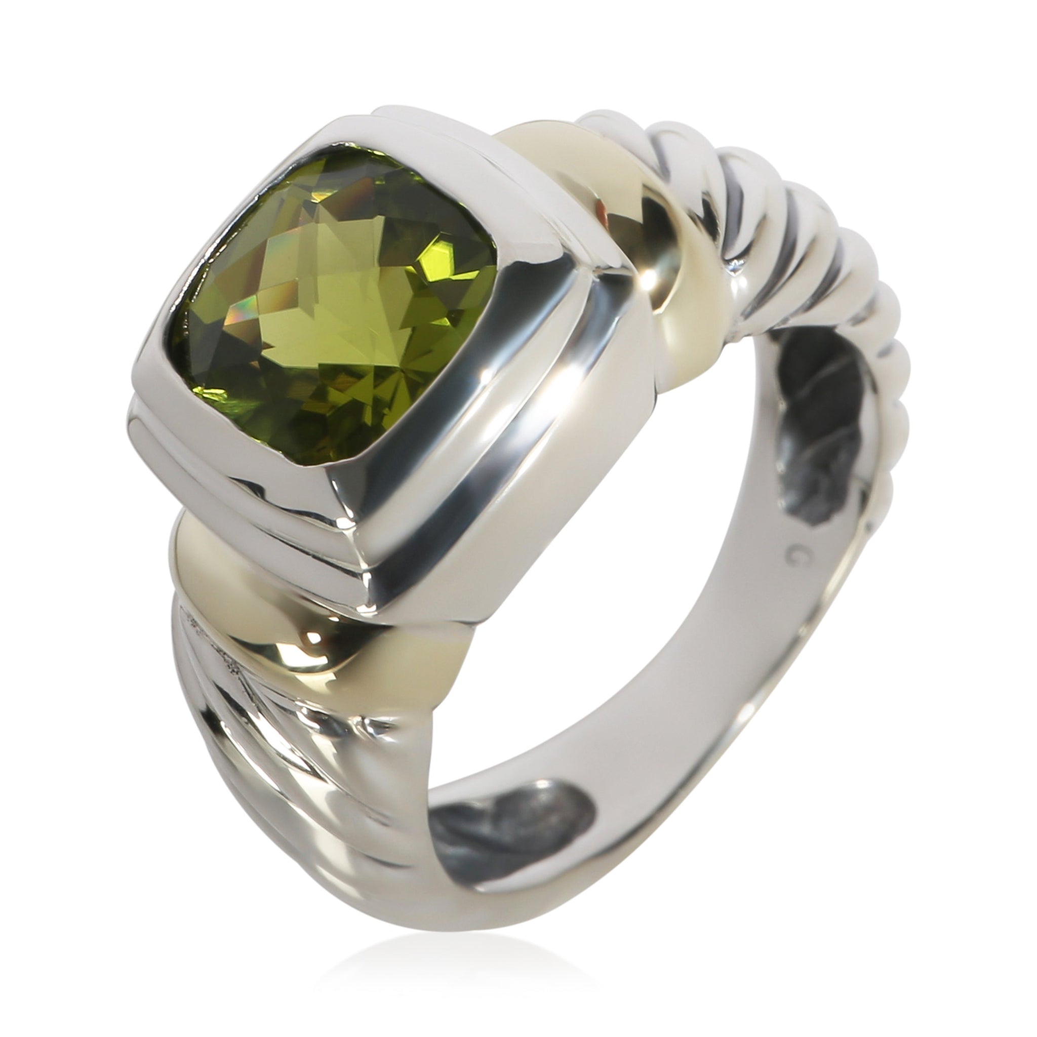 Sterling Silver Peridot Noblesse Ring