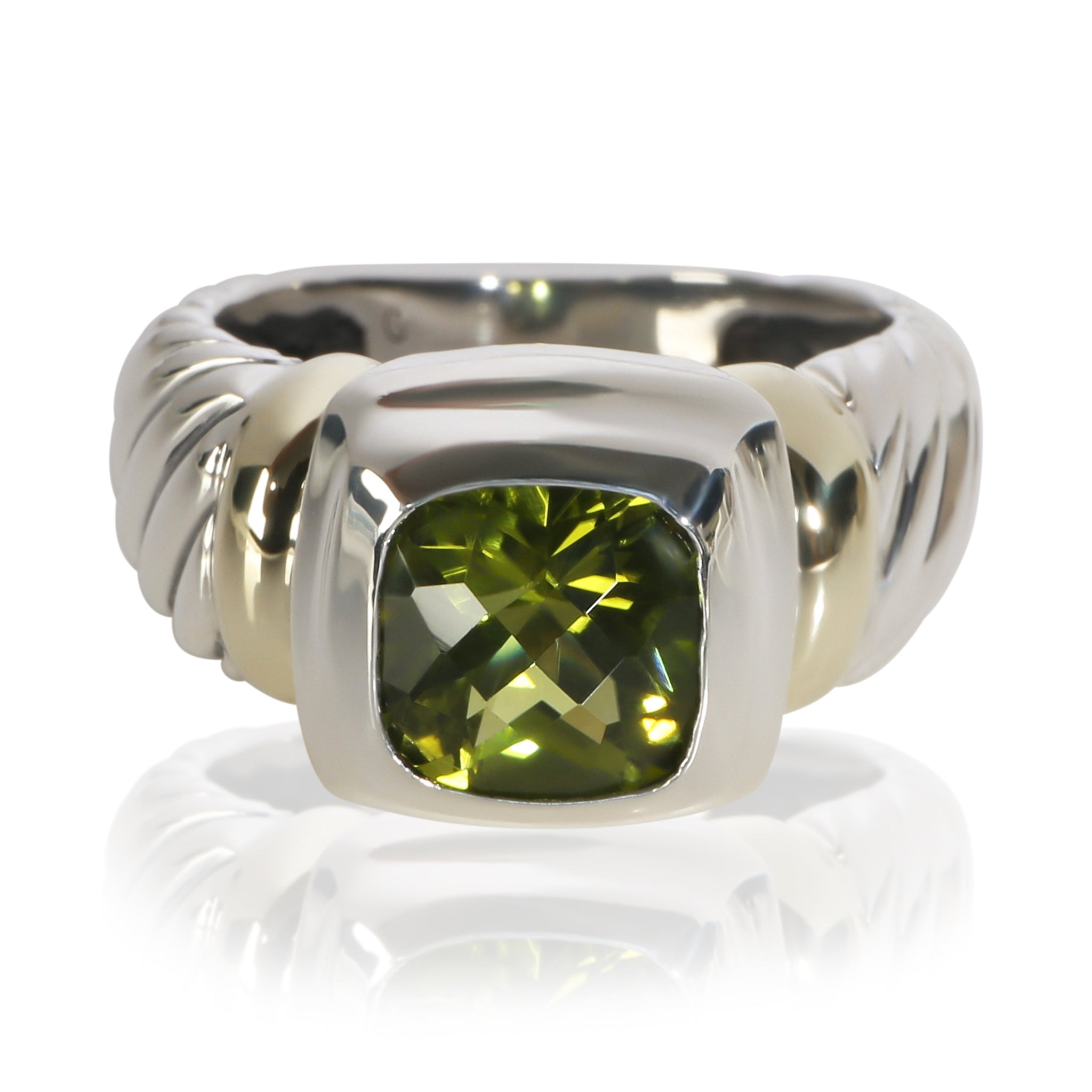 Sterling Silver Peridot Noblesse Ring