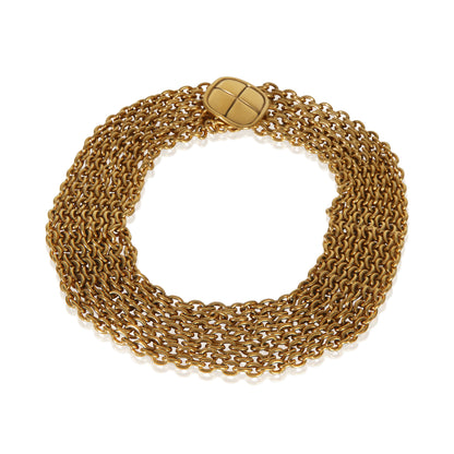 Gold-Plated Vintage Matelasse Multistrand Necklace