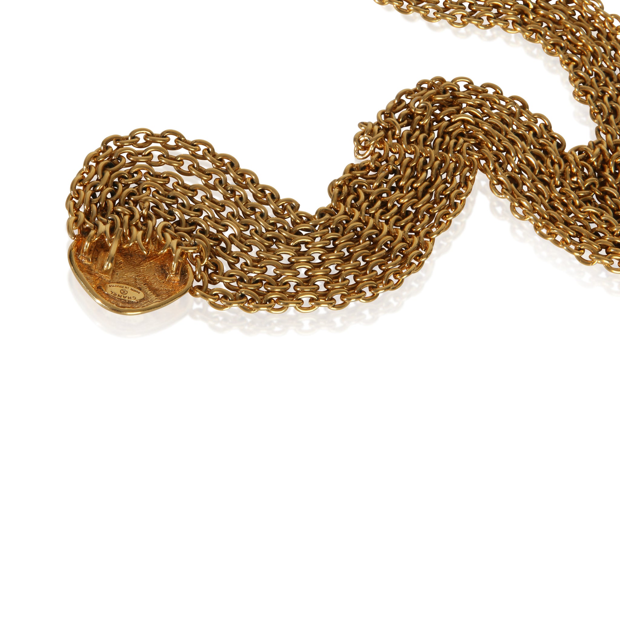 Gold-Plated Vintage Matelasse Multistrand Necklace
