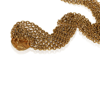 Gold-Plated Vintage Matelasse Multistrand Necklace