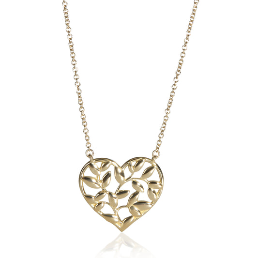 Yellow Gold Paloma Picasso Olive Leaf Heart Pendant