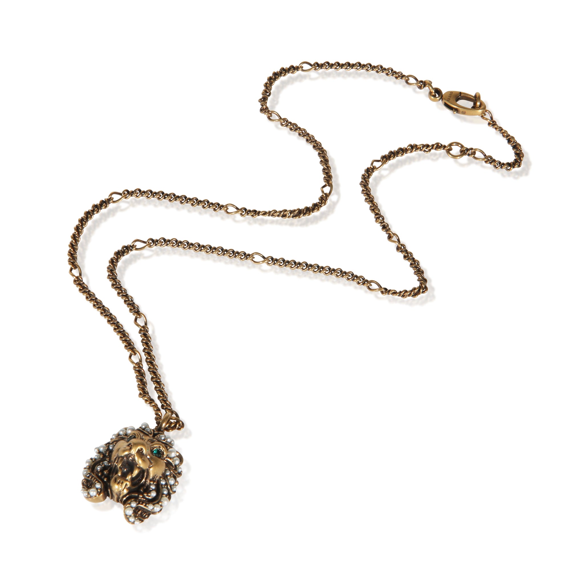Gold-Plated Lion Head Pendant
