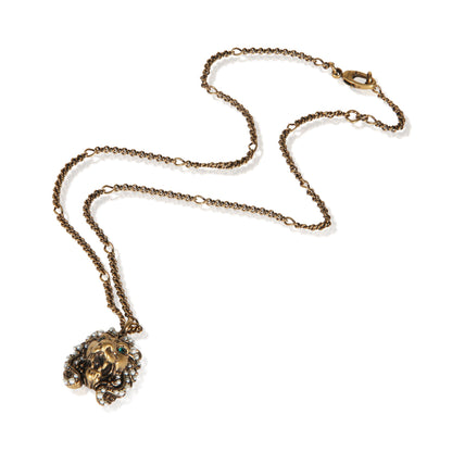 Gold-Plated Lion Head Pendant