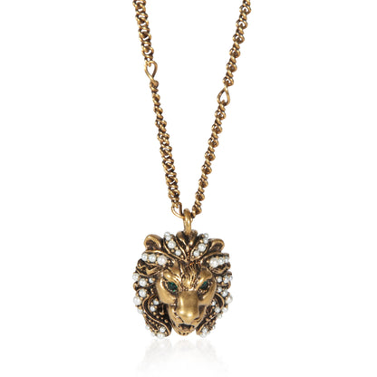 Gold-Plated Lion Head Pendant