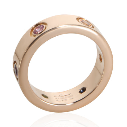 Rose Gold Rainbow Gemstone Love Ring