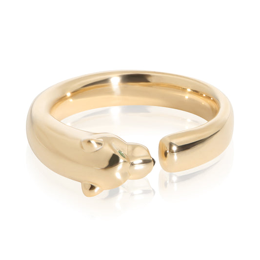 Yellow Gold Onyx and Tsavorite Small Model Panthere de Cartier Ring