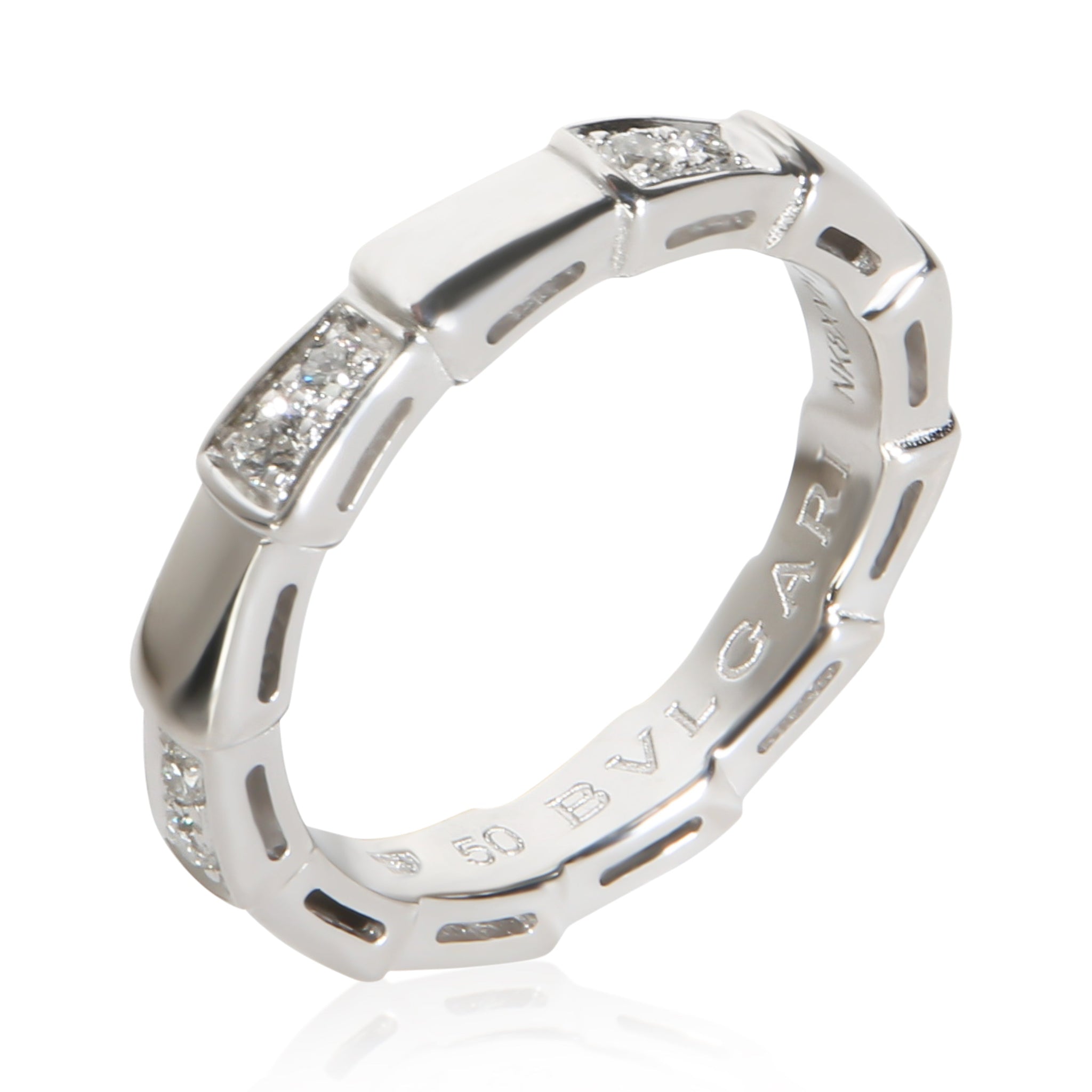 White Gold Diamond Serpenti Viper Ring