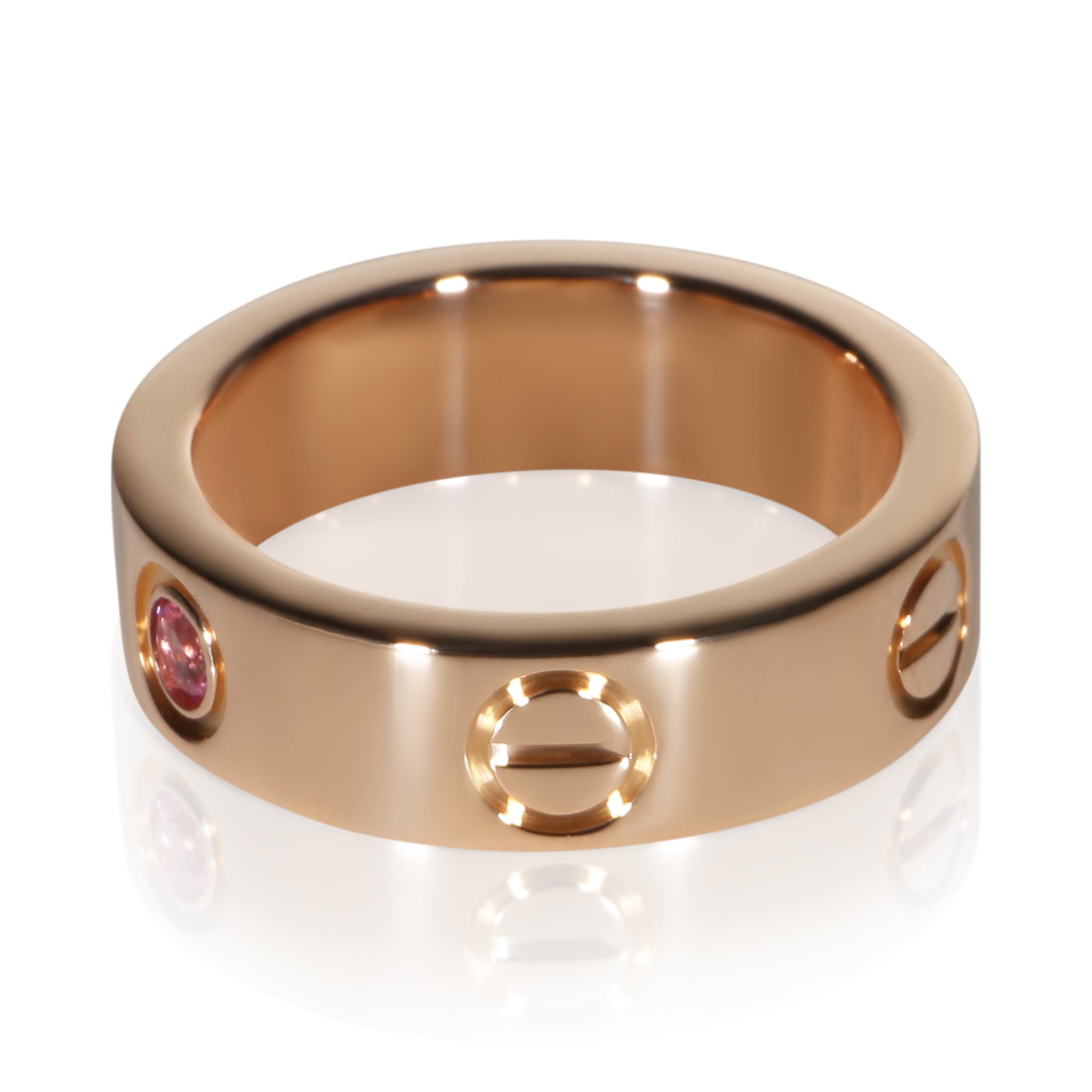 Rose Gold Pink Sapphire Love Ring