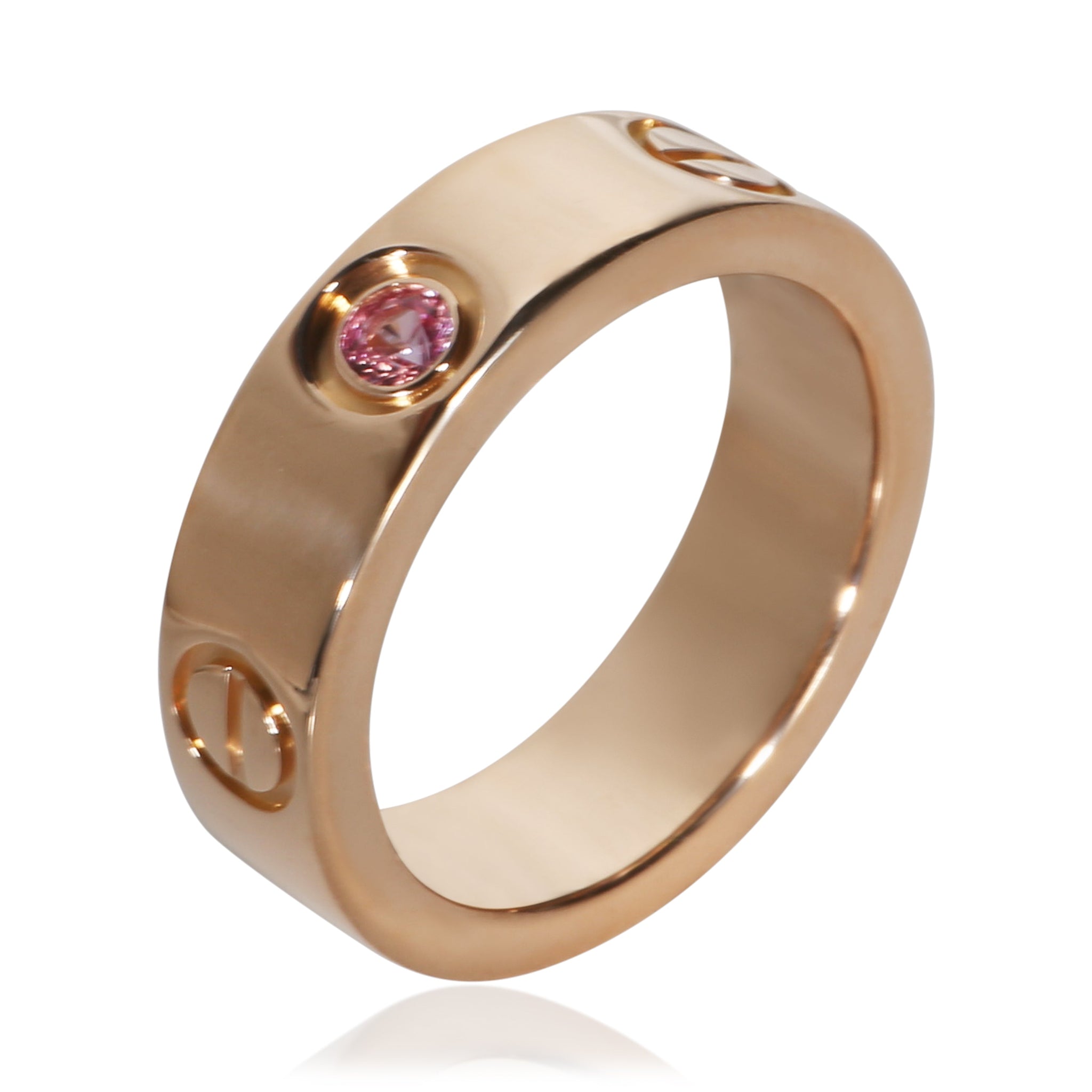 Rose Gold Pink Sapphire Love Ring