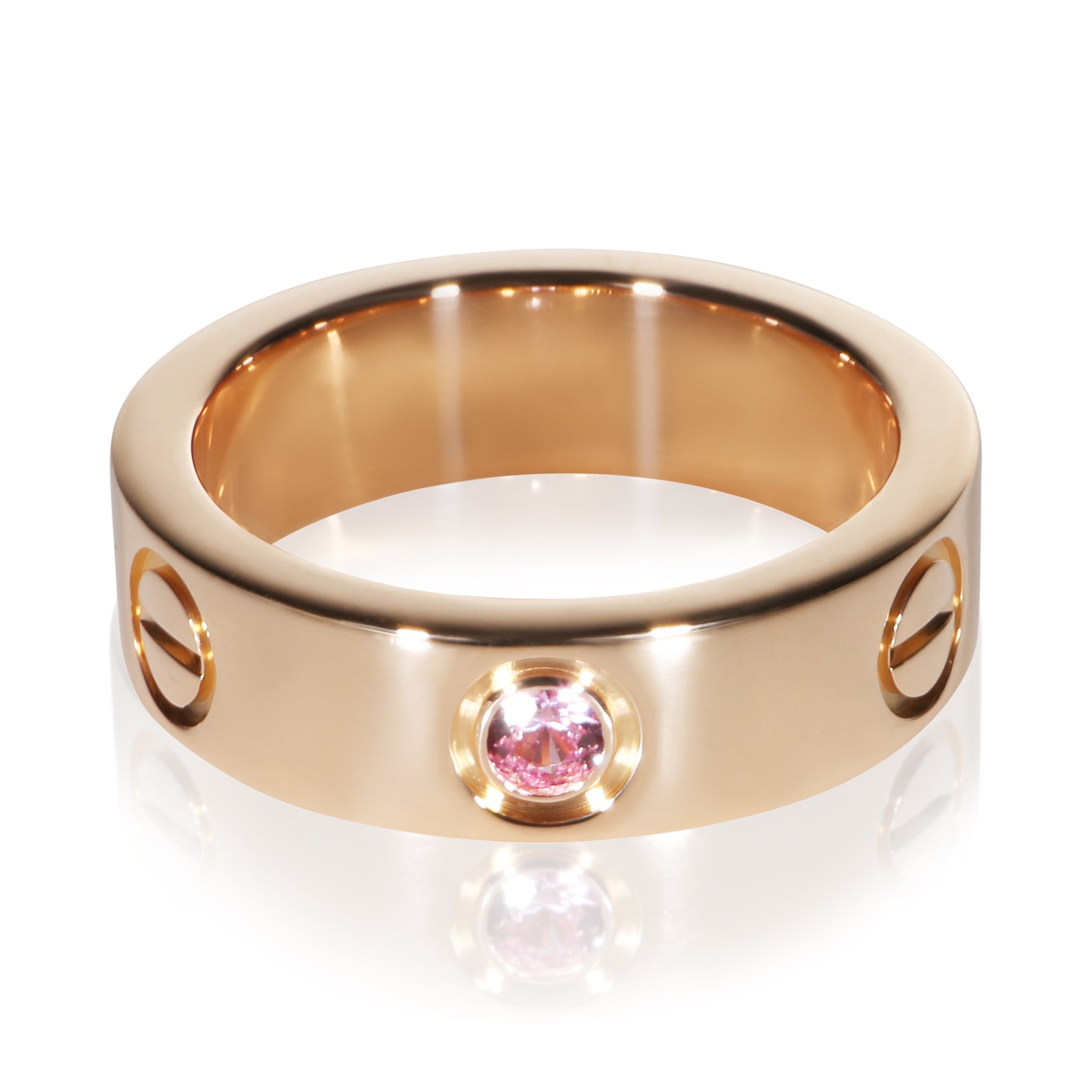 Rose Gold Pink Sapphire Love Ring