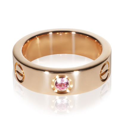 Rose Gold Pink Sapphire Love Ring