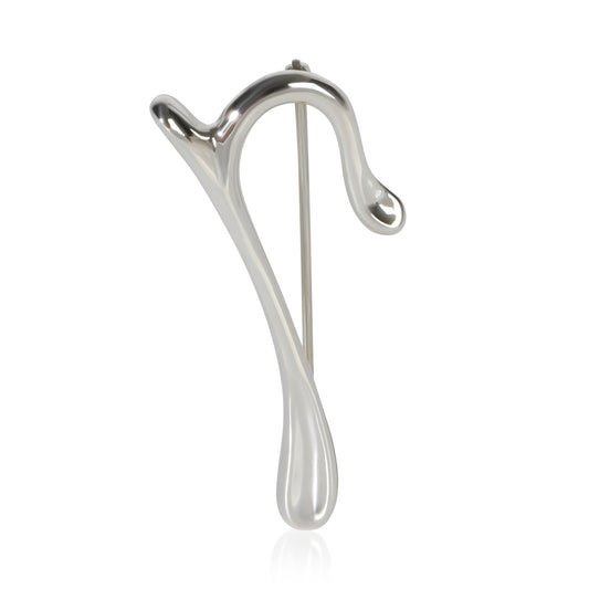 Sterling Silver Elsa Peretti Alphabet P Brooch