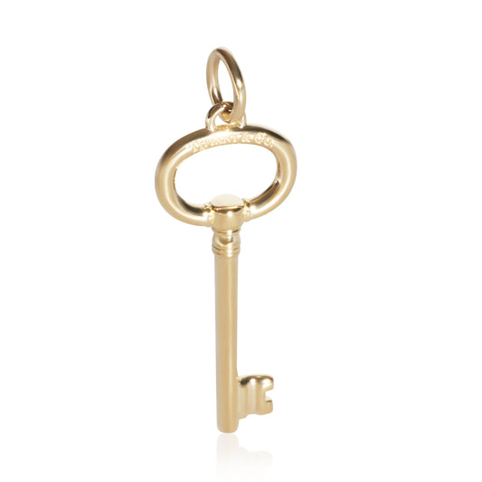 Yellow Gold Small Oval Key Pendant