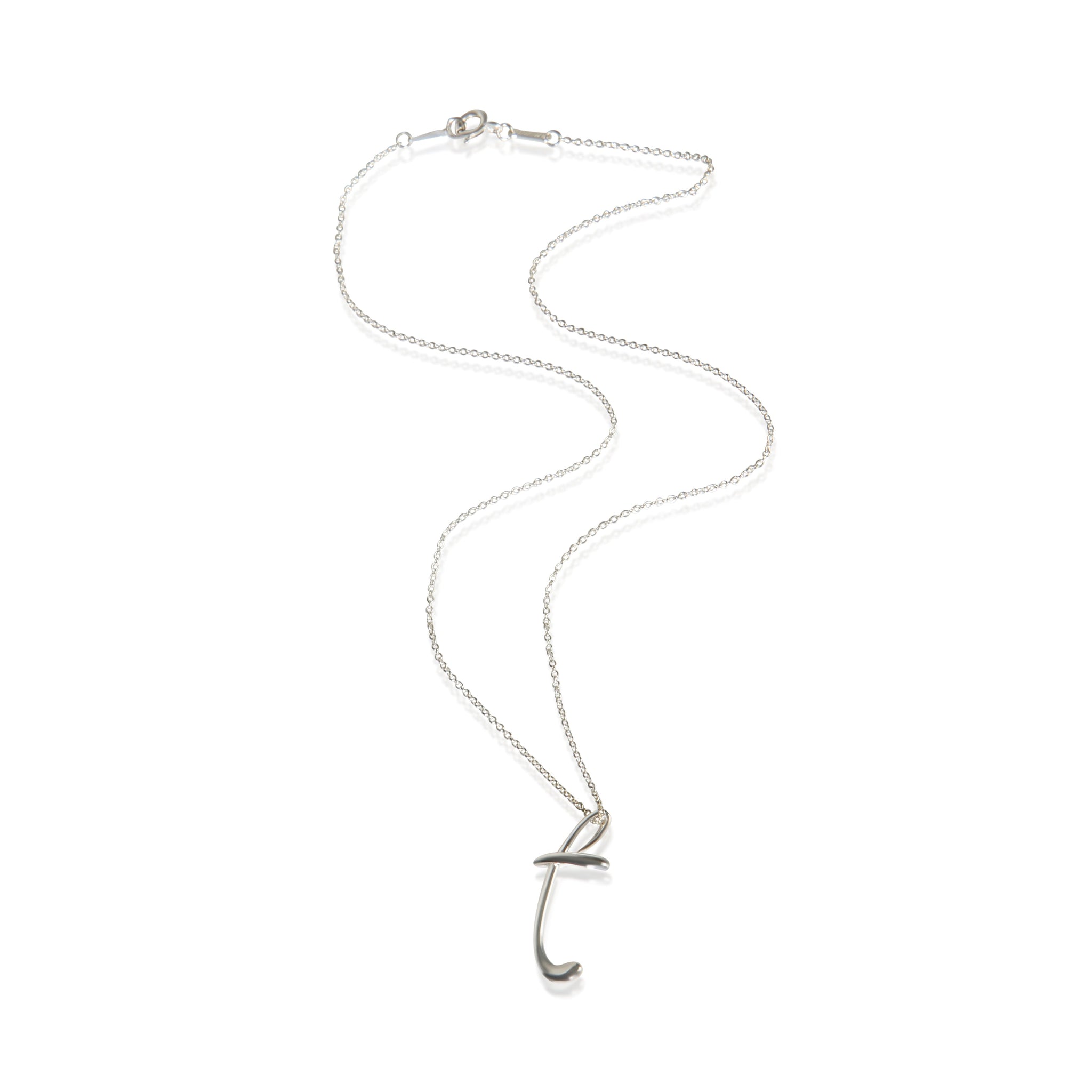 Sterling Silver Elsa Peretti Initial T Pendant