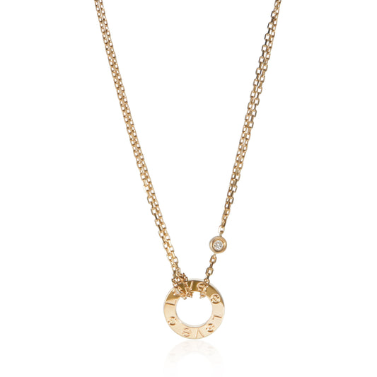 Yellow Gold Diamond Love Necklace