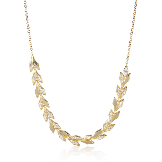 Yellow Gold Diamond Victoria Vine Necklace