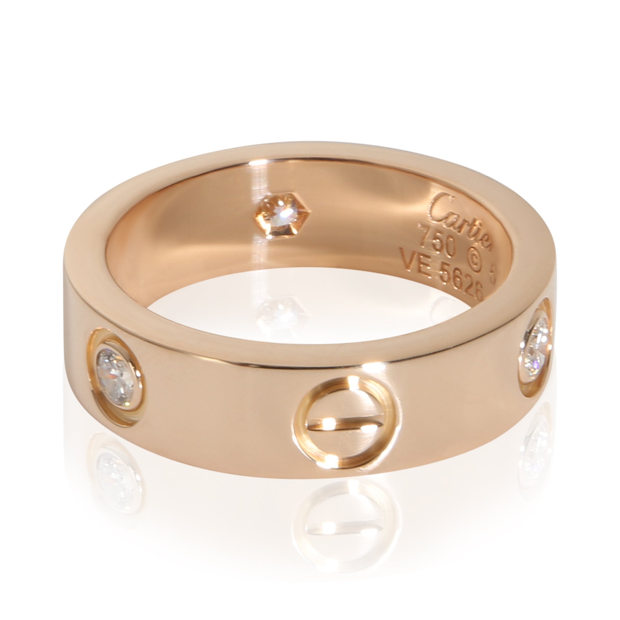 Rose Gold Diamond Love Ring
