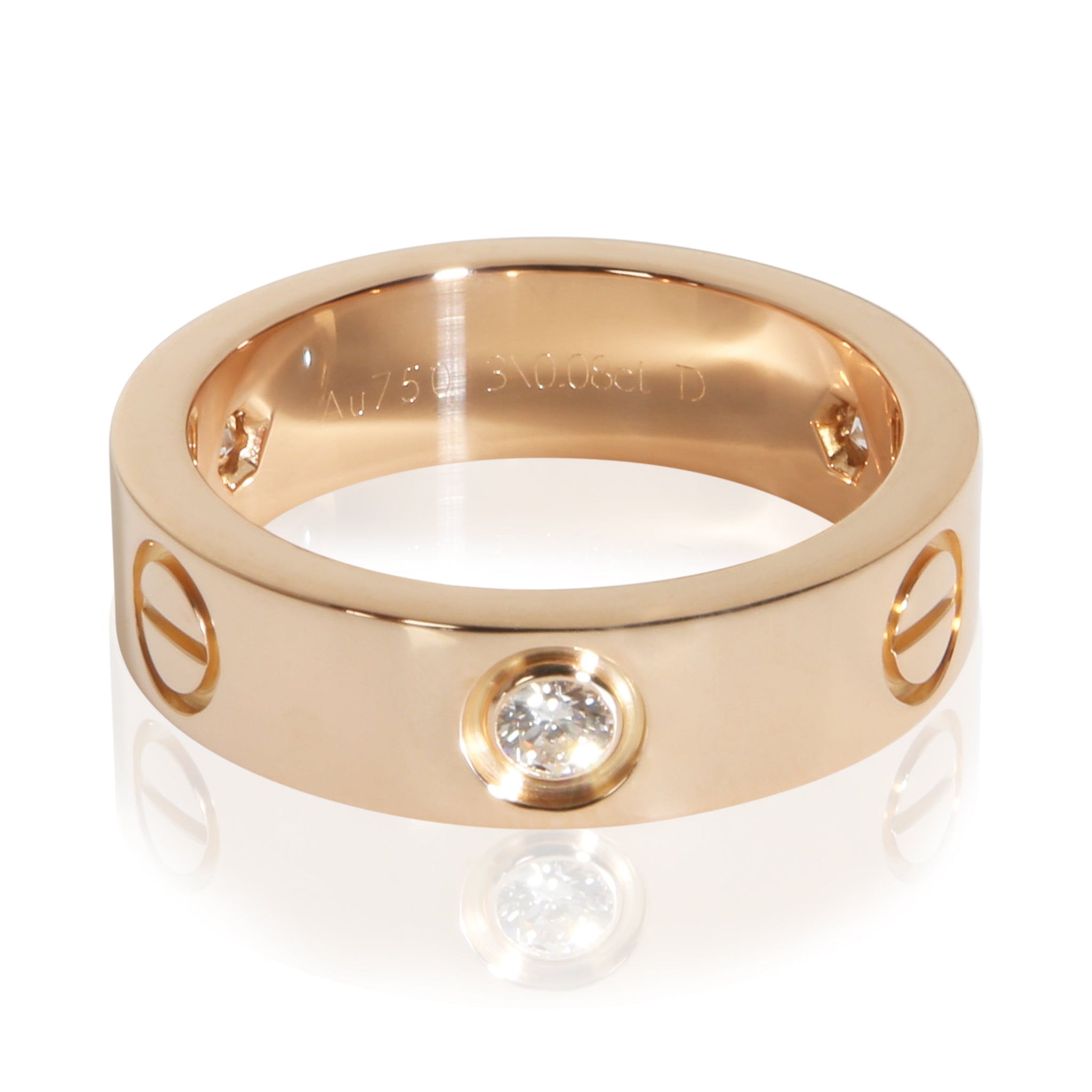 Rose Gold Diamond Love Ring