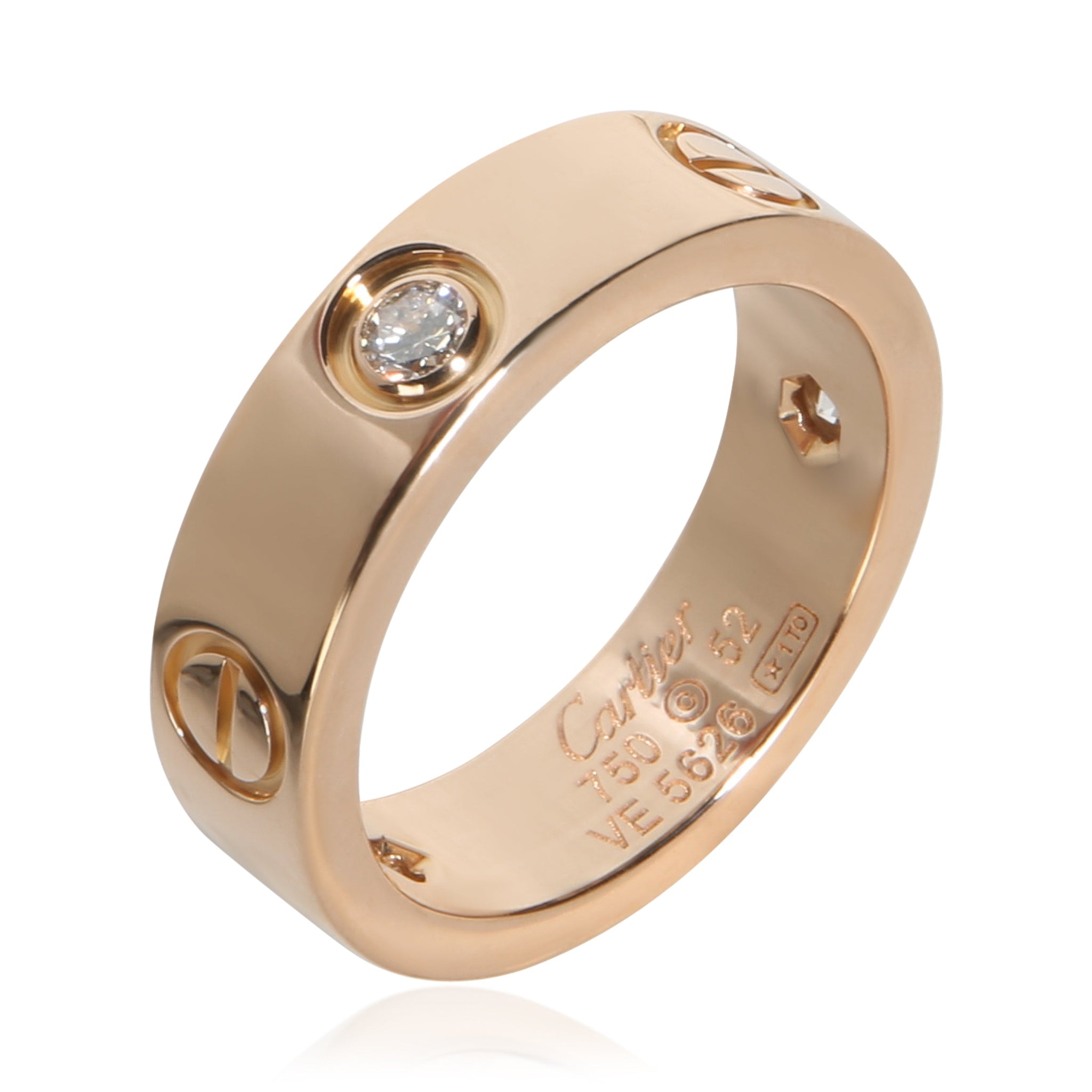 Rose Gold Diamond Love Ring