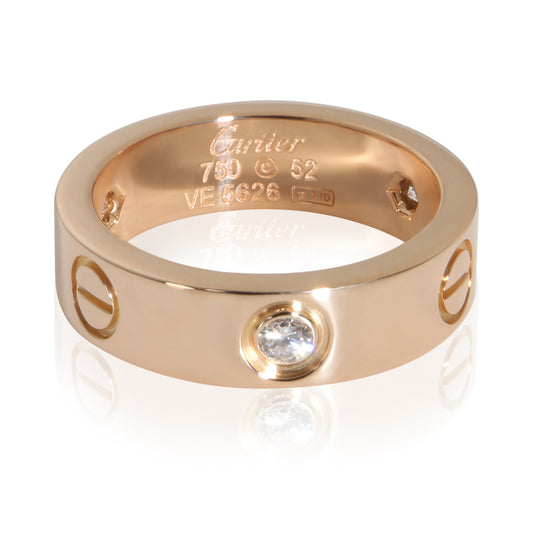 Rose Gold Diamond Love Ring