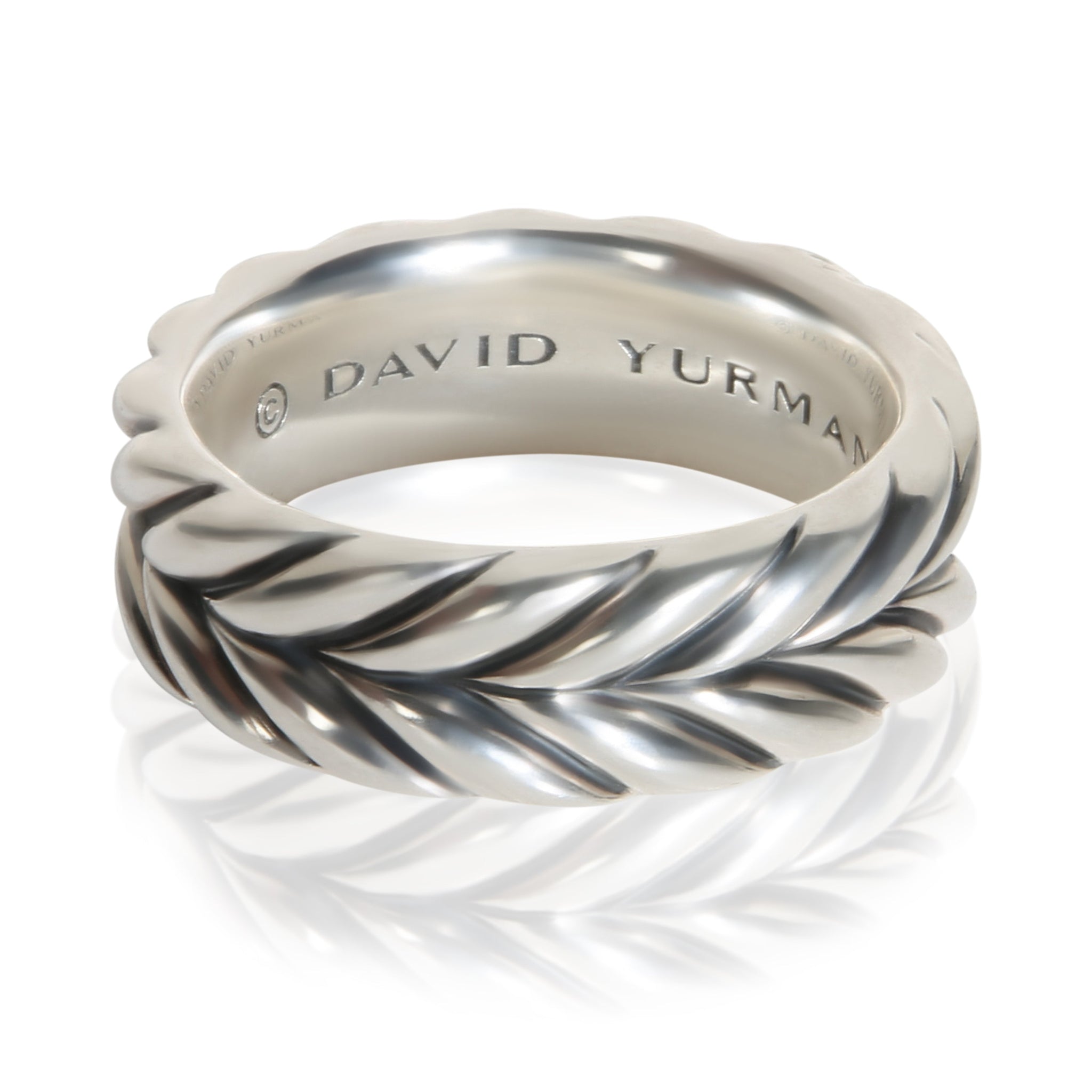 Sterling Silver Chevron Band
