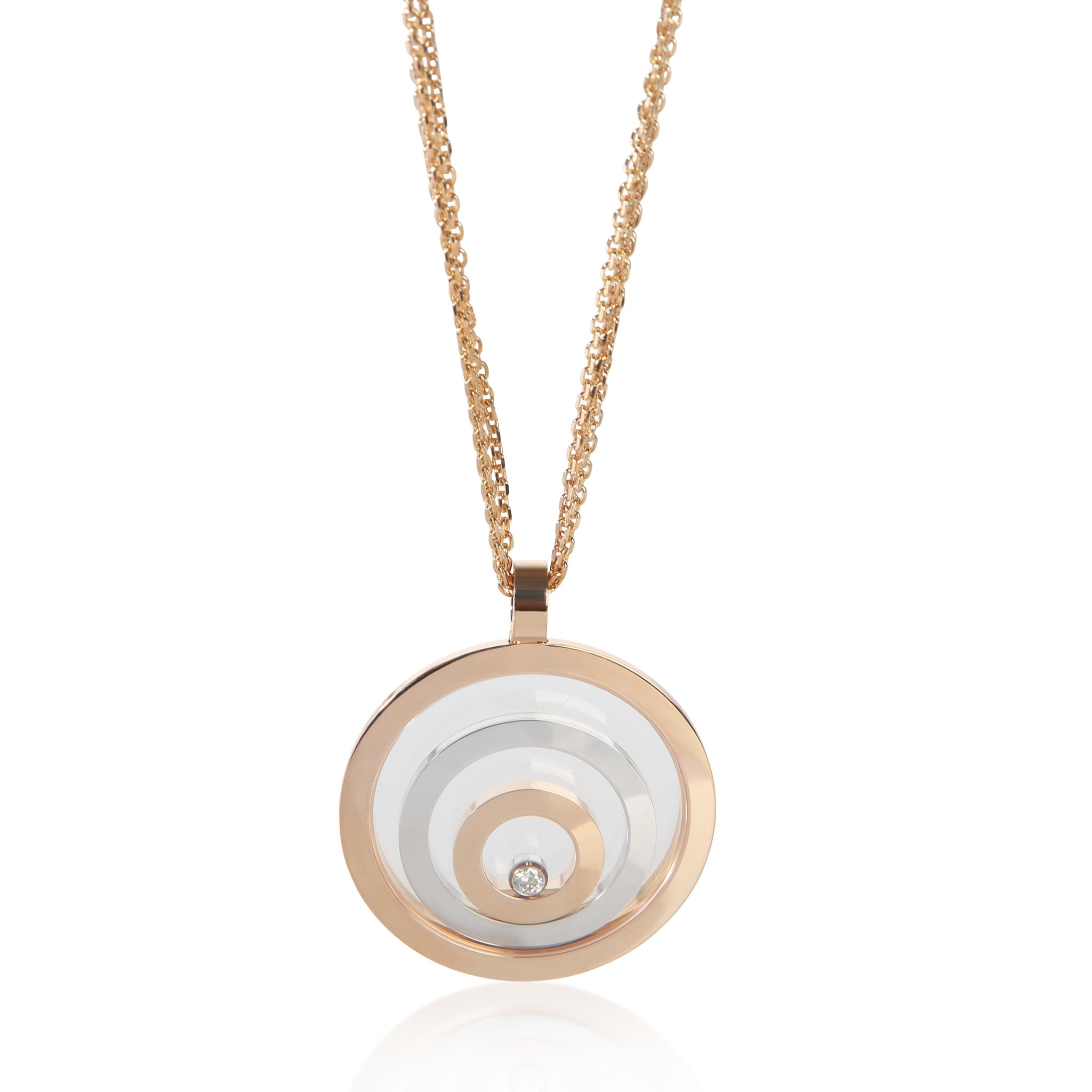 3-Tone Gold Diamond Happy Spirit Pendant