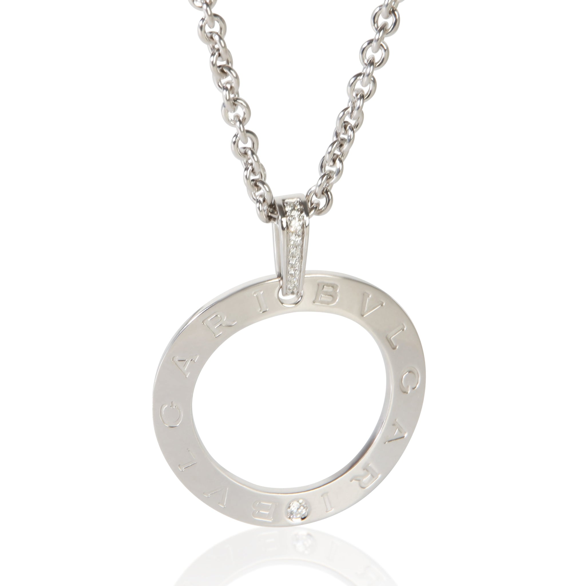 White Gold Diamond Bvlgari Bvlgari Circle Pendant