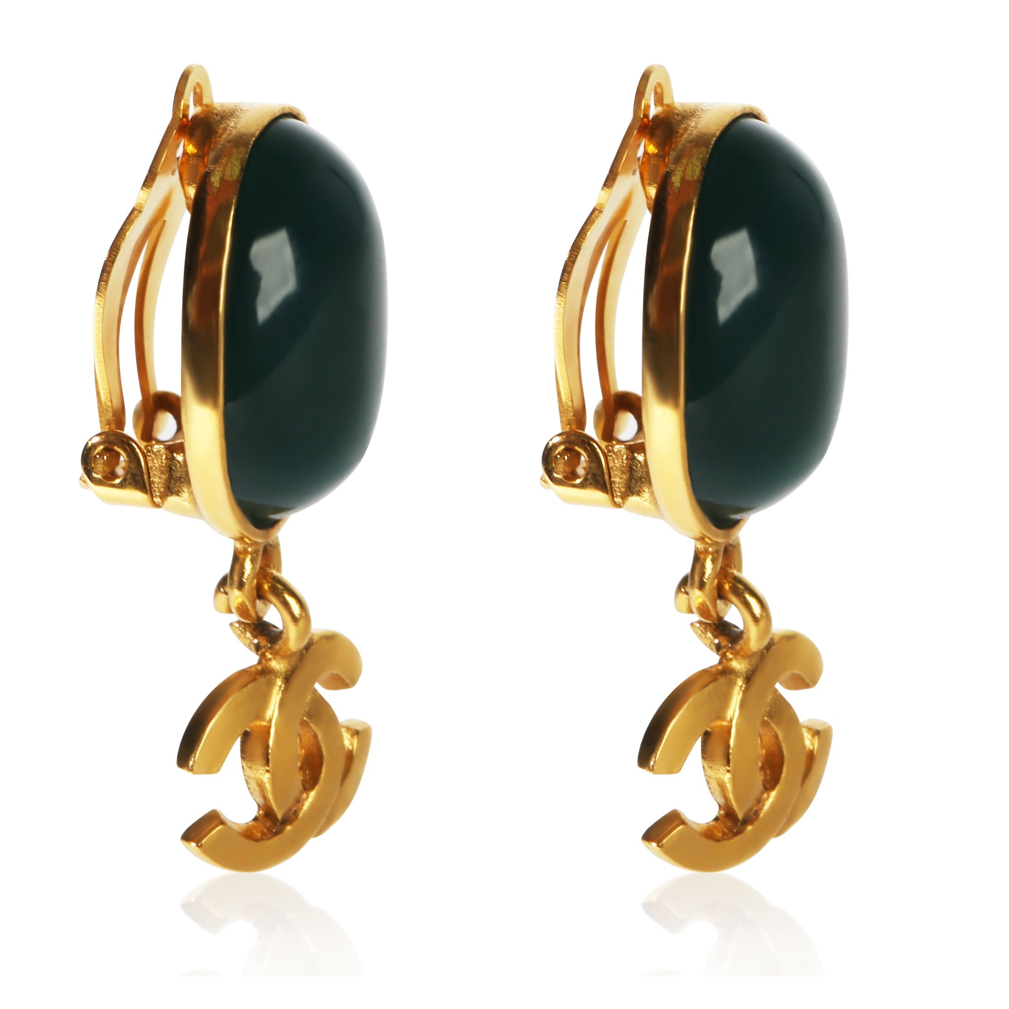 Gold-Plated Vintage 1995 Gripoix CC Earrings