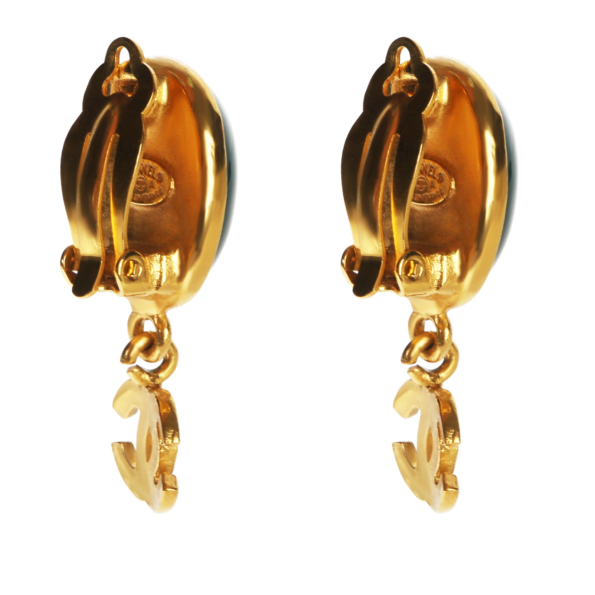 Gold-Plated Vintage 1995 Gripoix CC Earrings