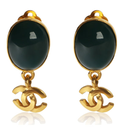 Gold-Plated Vintage 1995 Gripoix CC Earrings