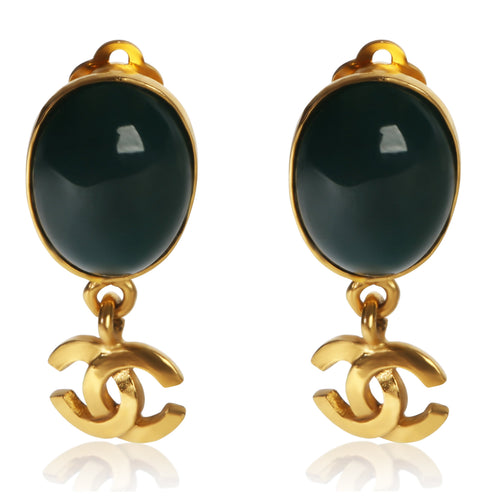Gold-Plated Vintage 1995 Gripoix CC Earrings