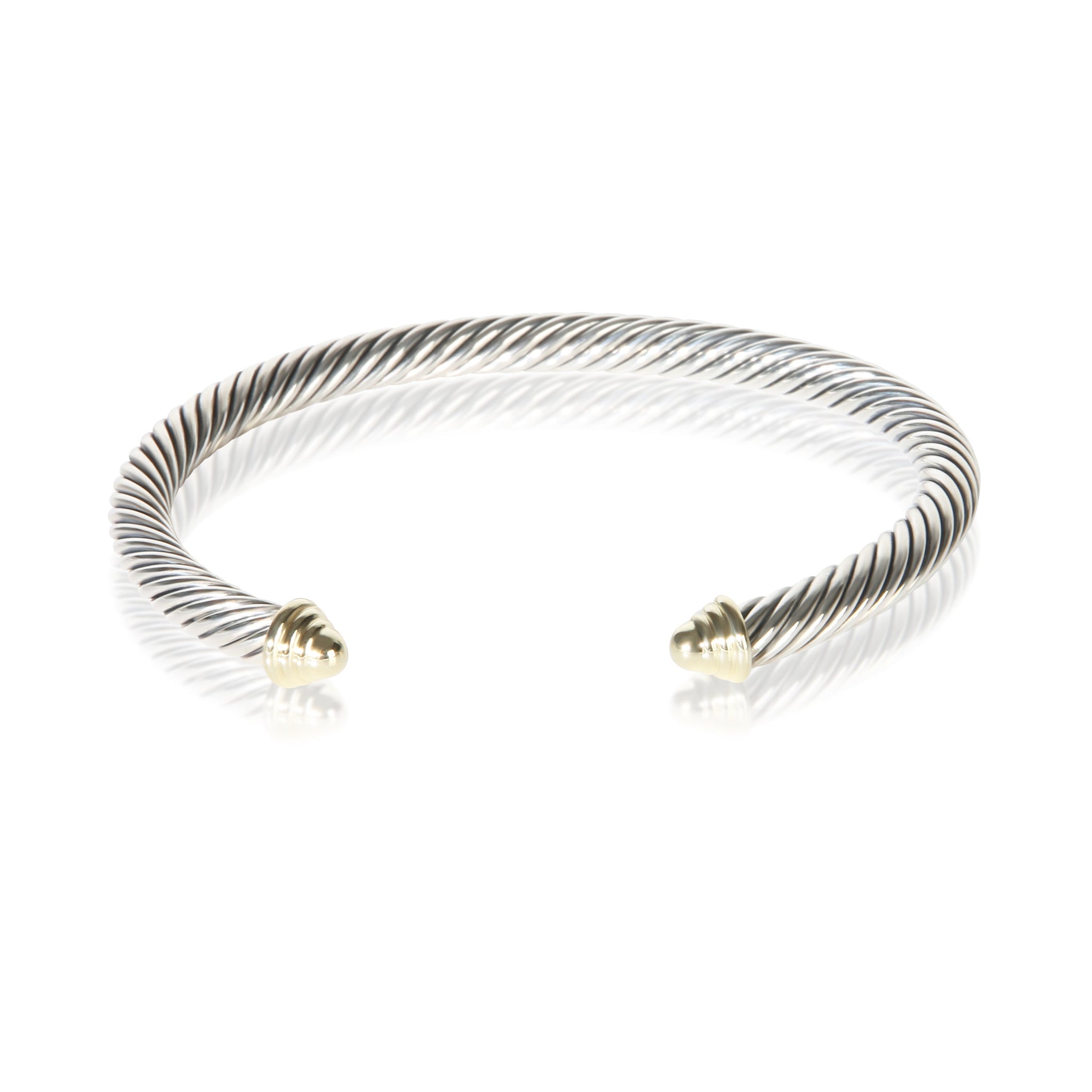 Yellow Gold & Sterling Silver Cable Classic Bracelet