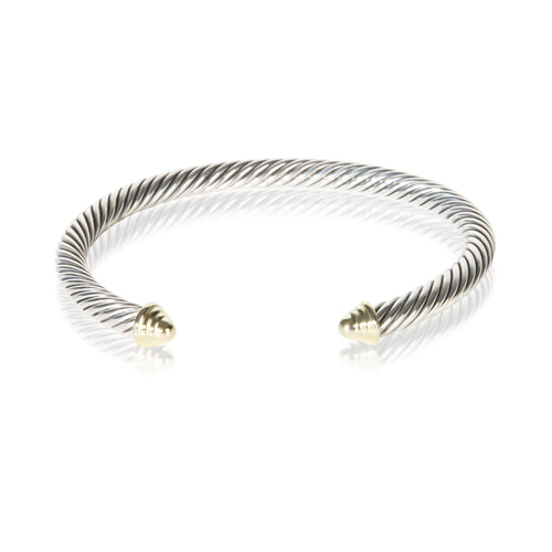 Yellow Gold & Sterling Silver Cable Classic Bracelet