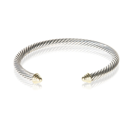 Yellow Gold & Sterling Silver Cable Classic Bracelet