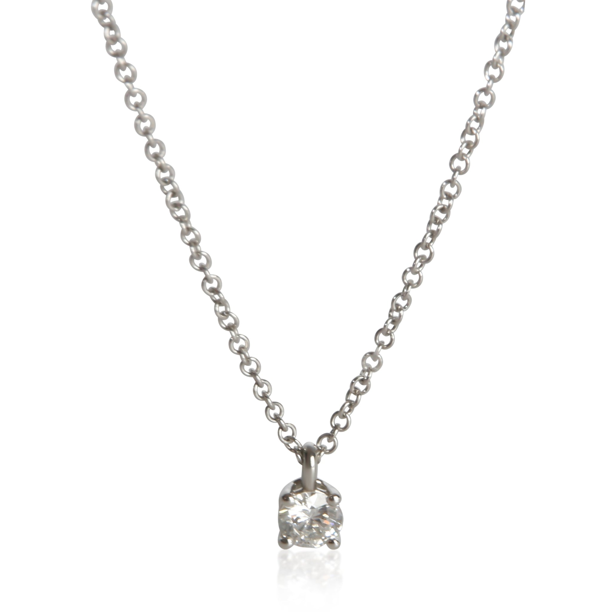Platinum Diamond Solitaire Pendant