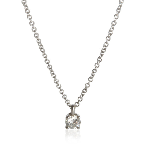 Platinum Diamond Solitaire Pendant