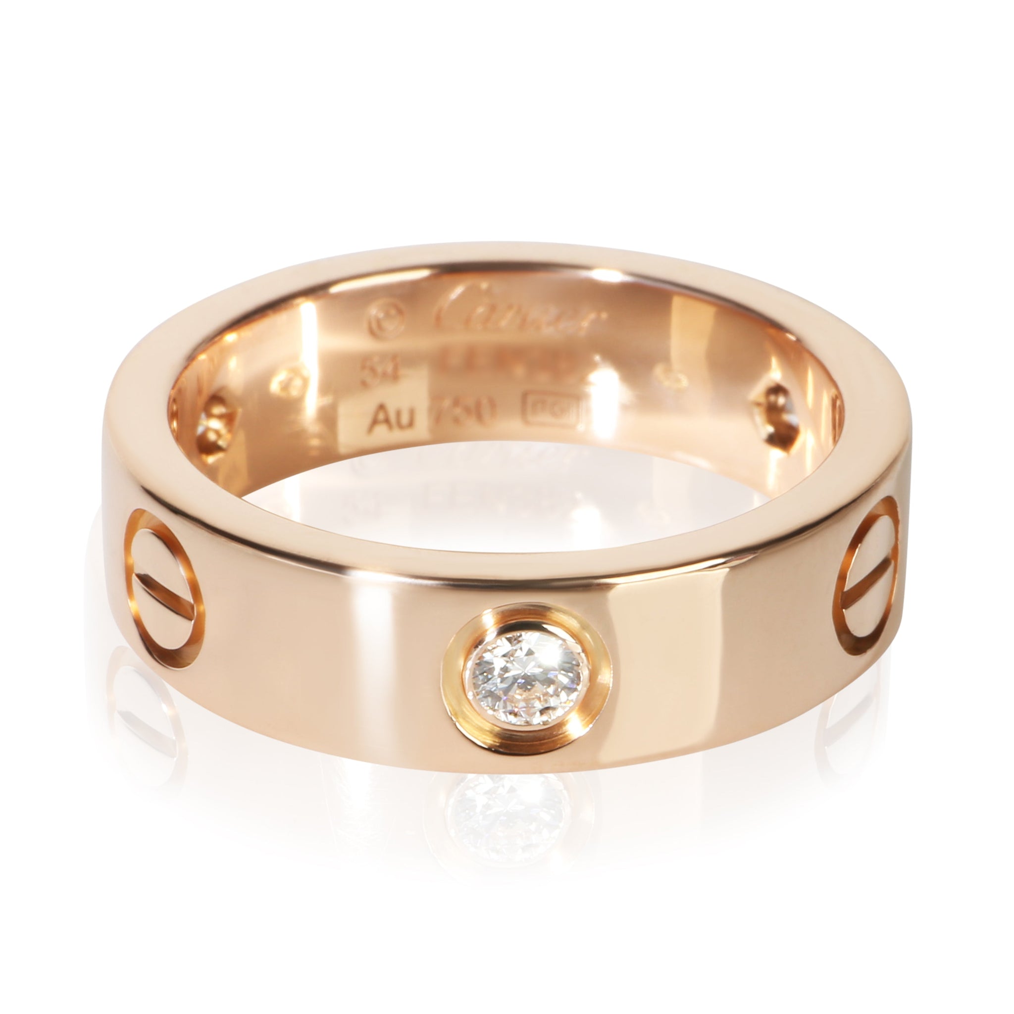 Rose Gold Diamond Love Ring