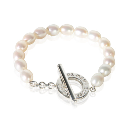 Sterling Silver Pearl Toggle Bracelet