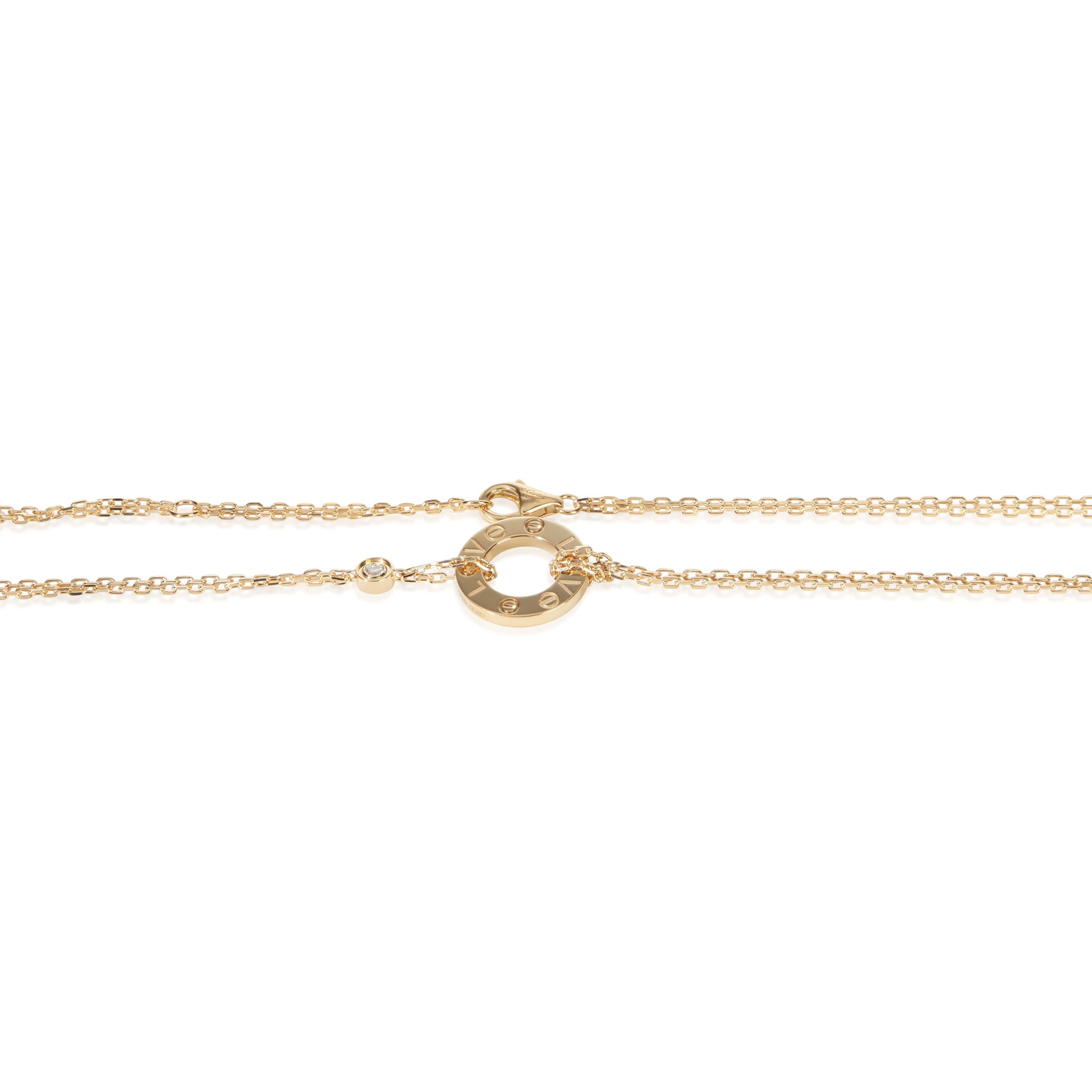 Yellow Gold Diamond Love Necklace