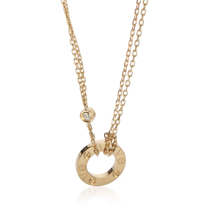 Yellow Gold Diamond Love Necklace
