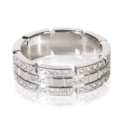 White Gold Diamond Tank Francaise Ring