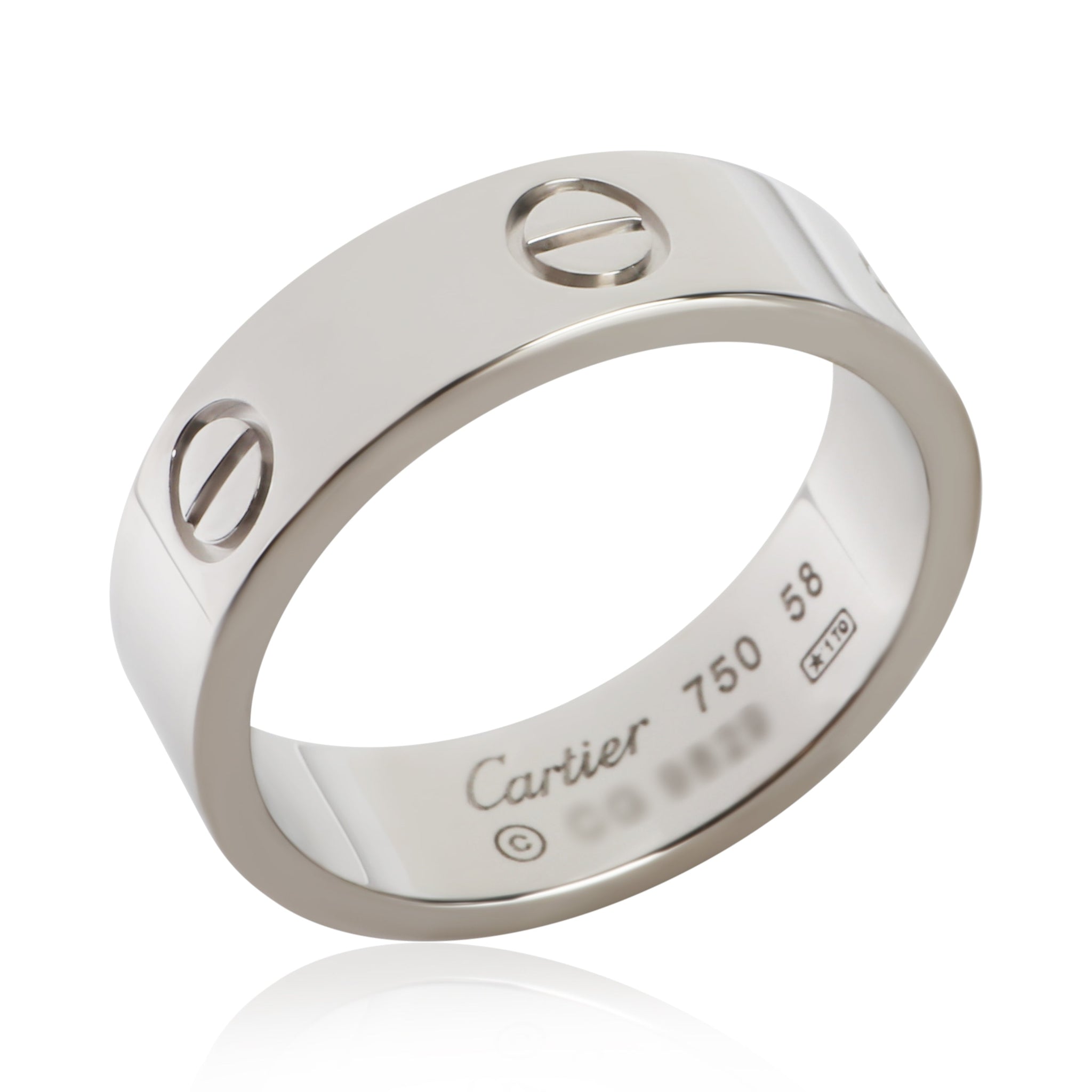 White Gold Love Ring