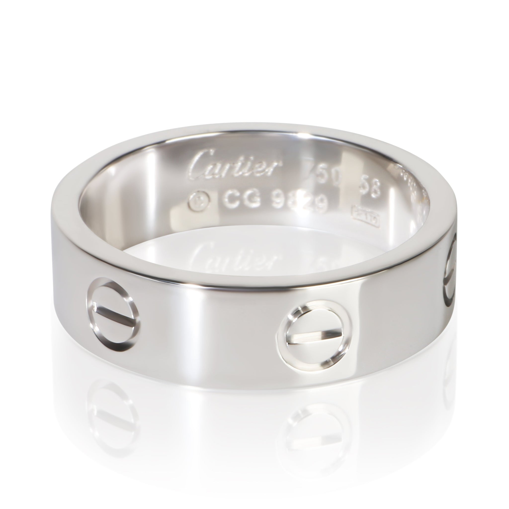 White Gold Love Ring