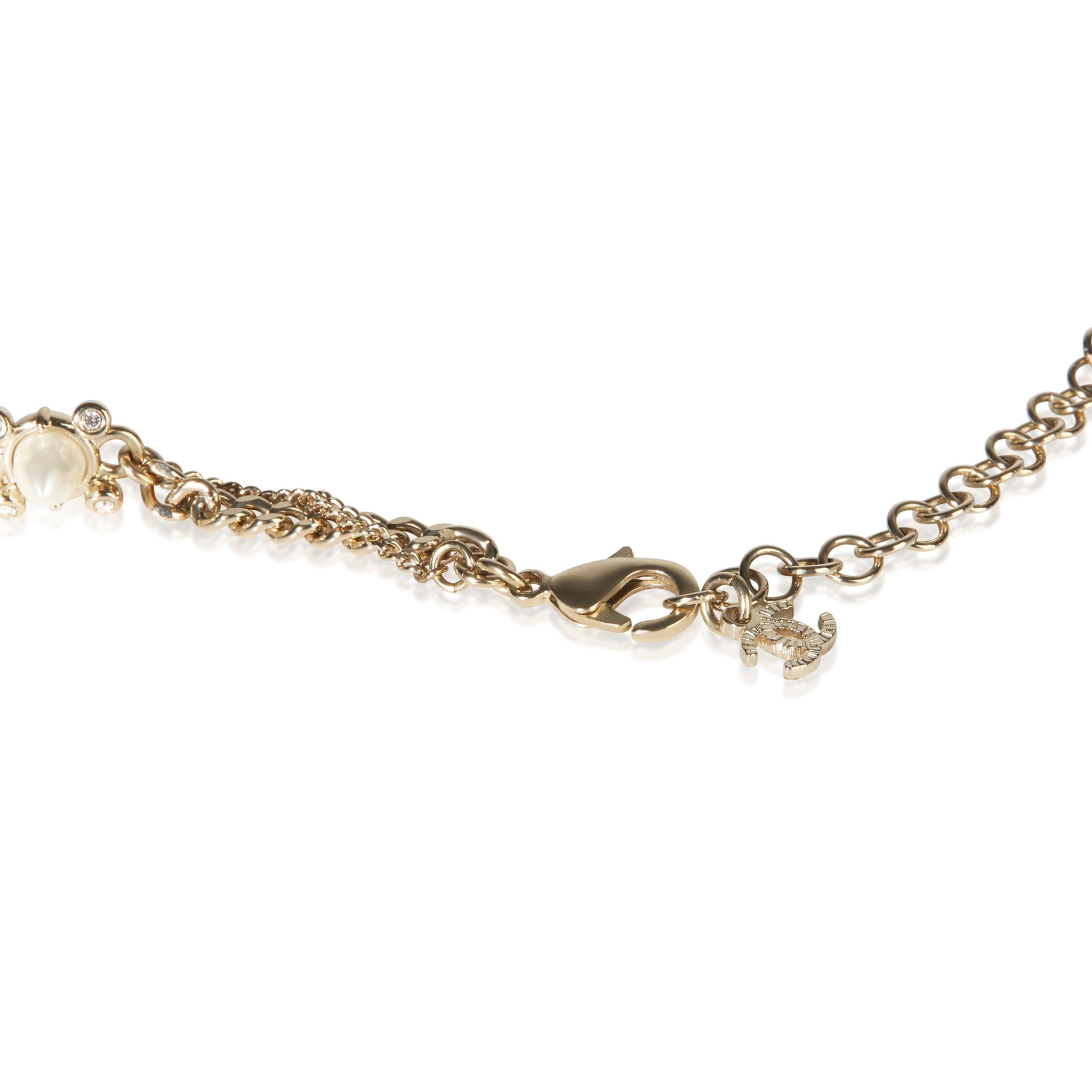Gold-Plated 2022 Faux Pearl Studded Necklace