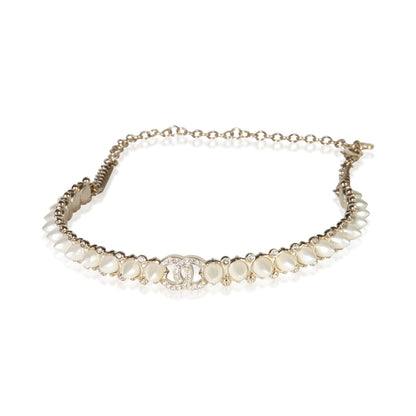 Gold-Plated 2022 Faux Pearl Studded Necklace