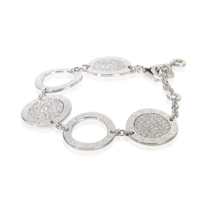 White Gold Diamond Bvlgari Circle Station Bracelet