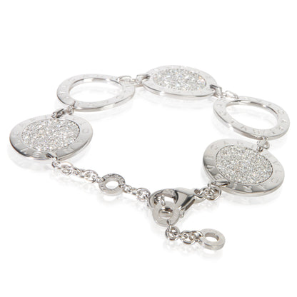 White Gold Diamond Bvlgari Circle Station Bracelet